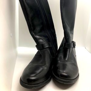 NWOT Clark’s Plaza Pilot BLK Leather Riding Boots